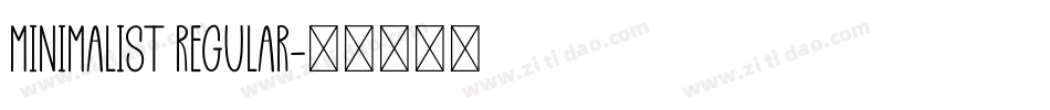Minimalist Regular字体转换